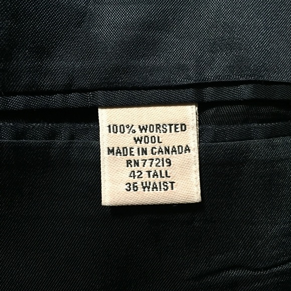 Joseph Feiss Wool Blazer Jacket Men’s 42 Tall Black 3 Button Canada Made. - Picture 9 of 9